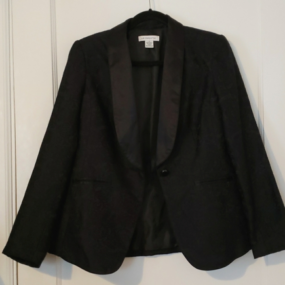 Black lace women's blazer
